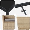 vidaXL Garten Essgruppe mit Kissen 9 pcs Beige Poly-Rattan