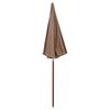 vidaXL Sonnenschirm mit Stahl-Mast 240 cm Taupe
