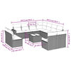 vidaXL 12-tlg. Garten-Sofagarnitur mit Kissen Braun Poly Rattan