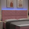 vidaXL LED Kopfteil Rosa 200 cm Kunstleder