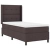 vidaXL Boxspringbett mit Matratze Dunkelbraun 90 x 200 cm Stoff