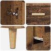 vidaXL Highboard Altholz 69,5 x 34 x 180 cm Holzwerkstoff