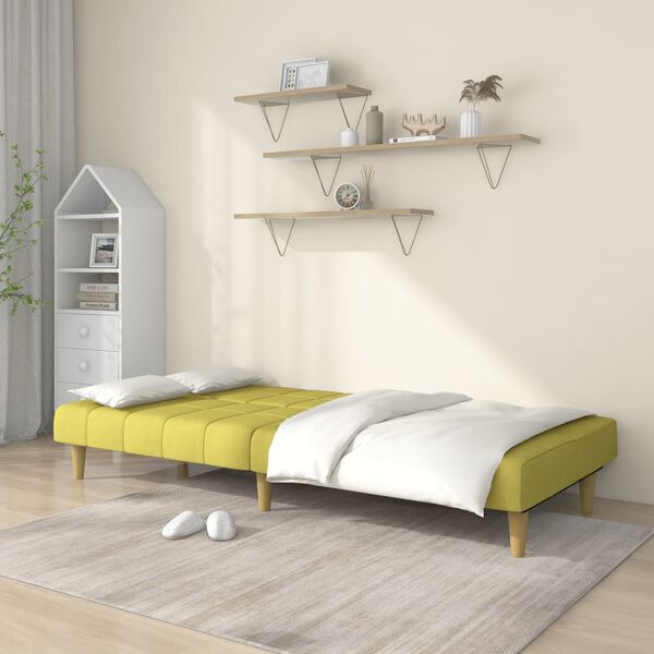 vidaXL Schlafsofa 2-Sitzer Gr&uuml;n Stoff