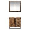 vidaXL Badezimmerm&ouml;bel-Set mit Schubladen 2 pcs Altholz Holzwerkstoff