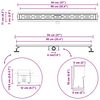 vidaXL Duschabfluss mit Liniendesign Silber 90 cm Edelstahl 304