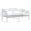 vidaXL Schlafsofa Bettgestell Grau Metall 90x200 cm