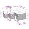 vidaXL Gartensofa-set mit Kissen 9 pcs Schwarz Poly-Rattan