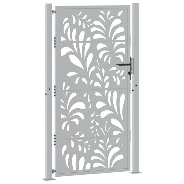 vidaXL Gartentor 100x175 cm Verwitterungsstahl Wellendesign