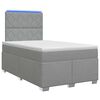 vidaXL Boxspringbett mit Matratze Hellgrau 120 x 200 cm Stoff