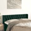 vidaXL Kopfteil mit Ohren Dunkelgr&uuml;n 163x16x78/88 cm Samt