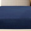 vidaXL Spannbettlaken Jersey Marineblau 100x200 cm Baumwolle