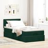 vidaXL Ottoman-Bett mit Matratze Dunkelgr&uuml;n 80x200 cm Samt