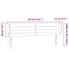 vidaXL Kopfteil mit Ohren Dunkelblau 163x23x78/88 cm Samt