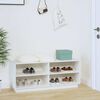 vidaXL Schuhregal Wei&szlig; 110x34x45 cm Massivholz Kiefer