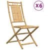 vidaXL Gartenst&uuml;hle 6 Stk. Klappbar 46x66x99 cm Bambus