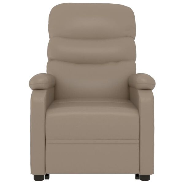 vidaXL Massagesessel mit Aufstehhilfe Cappuccino-Braun Kunstleder
