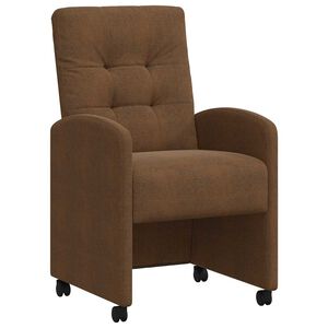 vidaXL Esszimmerst&uuml;hle mit Rollen 2 pcs Braun 58 x 67 x 97 cm