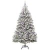 vidaXL Künstlicher Weihnachtsbaum Grün und Weiß 240 cm PVC und Metall