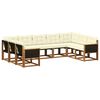 vidaXL Outdoor-Sofagarnitur 9 stk. 9-Sitzer Natur und Creme
