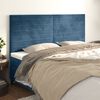 vidaXL Kopfteil Dunkelblau 160 x 5 x 118/128 cm Samt