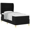 vidaXL Boxspringbett mit Kopfteil Schwarz 200 x 100 cm Stoff