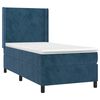 vidaXL Boxspringbett mit Matratze & LED Dunkelblau 100x200 cm Samt