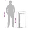 vidaXL Schuhschrank mit Abdeckung Grau 58 x 28 x 106 cm Stoff