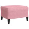 vidaXL 4-tlg. Sofagarnitur mit Kissen Rosa Samt