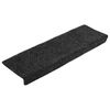 vidaXL Stufenmatten Selbstklebend 20 Stk. 65x21x4 cm Grau Rechteckiger Rand