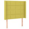 vidaXL Boxspringbett mit Matratze & LED Gr&uuml;n 90x190 cm Stoff