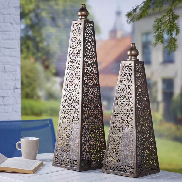 Luxform Lighting LED-Batterieleuchte Pyramid 60 cm Kupfer