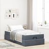vidaXL Bettgestell mit Matratze mit Matratze 2 pcs Dunkelgrau Samt