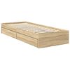 vidaXL Aufbewahrungsbett Sonoma-Eiche 75 x 190 cm Holzwerkstoff