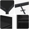 vidaXL Garten Essgruppe 9 pcs Schwarz Poly-Rattan