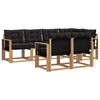 vidaXL Outdoor-Sofagarnitur 7 stk. Wei&szlig; und Schwarz