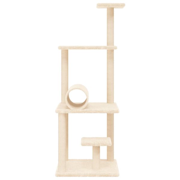 vidaXL Kratzbaum mit Sisal-Kratzs&auml;ulen Creme 136 cm