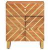 vidaXL Nachttisch Braun und Schwarz 50x33x60 cm Massivholz Mango