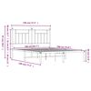 vidaXL Bettgestell mit Kopfteil Metall Schwarz 140x190 cm
