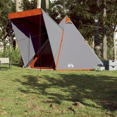 vidaXL Tipi-Familienzelt 6 Personen Grau Wasserdicht