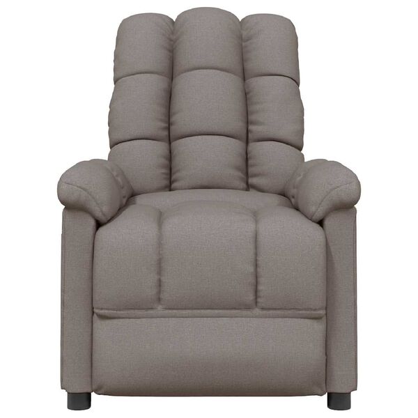 vidaXL Massagesessel Taupe Stoff