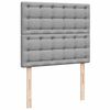 vidaXL Ottoman-Bett mit Matratze Hellgrau 120x190 cm Stoff