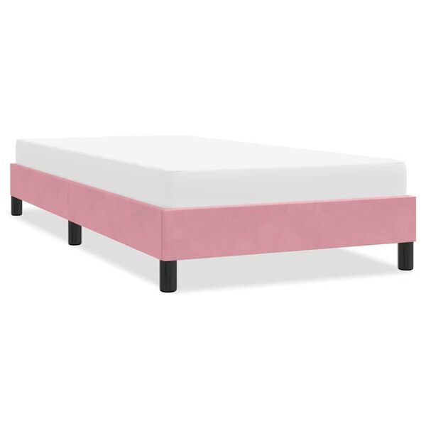 vidaXL Bettgestell ohne Matratze Rosa 100x220 cm Samt