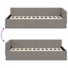 vidaXL Eckbettgestell mit Kopfteil Taupe 90 cm x 190 cm Samt