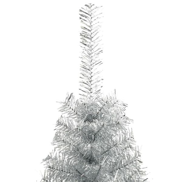 vidaXL K&uuml;nstlicher Weihnachtsbaum mit St&auml;nder Silber 240 cm PET