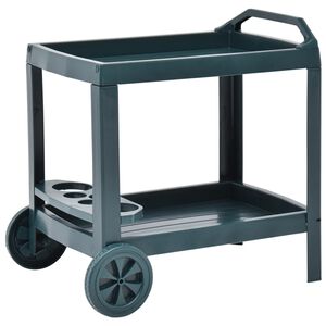 vidaXL Getr&auml;nkewagen Gr&uuml;n 69&times;53&times;72 cm Kunststoff