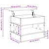 vidaXL Couchtisch Braun Eichen-Optik 70x50x50 cm Holzwerkstoff Metall