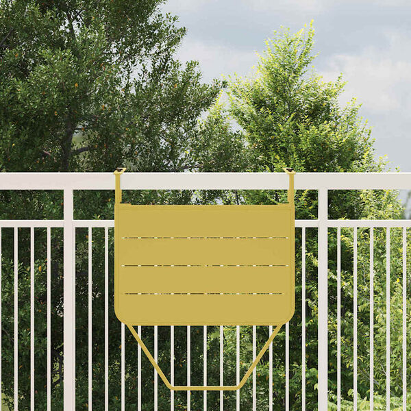 vidaXL Hängender Balkontisch Gold 60 x 39 x 65 cm Stahl