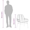 vidaXL 5-tlg. Garten-Essgruppe mit Kissen Braun Poly Rattan Glas
