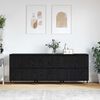 vidaXL Aufbewahrungsschrank 3 pcs Schwarz Eichen-Optik 60 x 35 x 70 cm