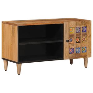 vidaXL TV-Schr&auml;nk mit Speicher Natur 80 x 33 x 46 cm Massivholz Mango